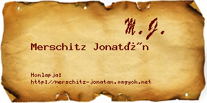 Merschitz Jonatán névjegykártya